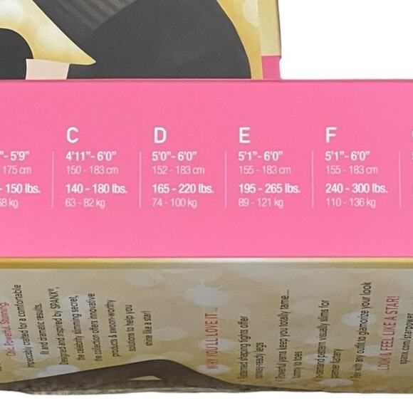 TWO Spanx Star Power Center-Stage Patterned Shaping Tights Size E NEW - Picture 7 of 7